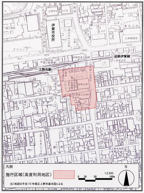 再開発施行区域図の画像