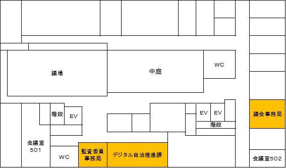 本庁の庁内案内図