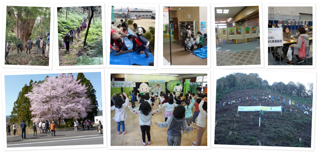 緑の募金　主な活動と取組の写真（三重県緑化推進協会HPより）