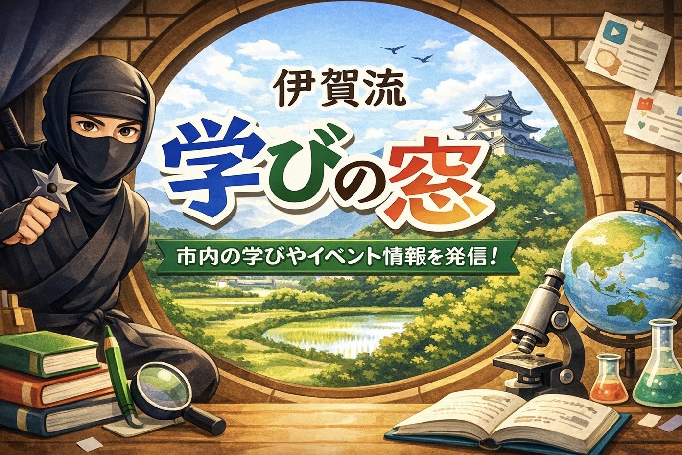 伊賀流「学びの窓」市内の学びやイベント情報を発信！