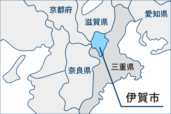 伊賀市の地図